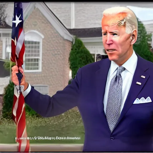 Image similar to photographic still of joe biden in glenn martin dds, very detailed, very intricate,