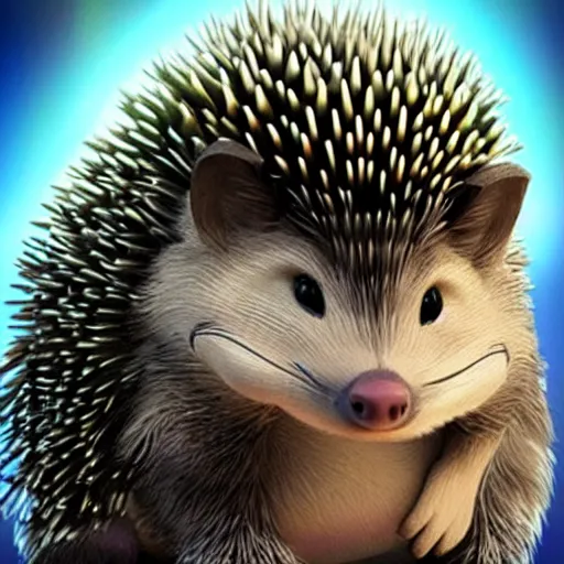 Image similar to realistic fantasy cyber hedgehog