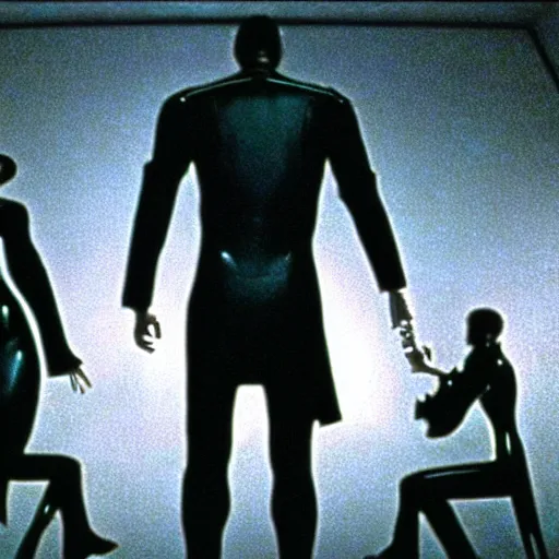 Image similar to a film still of matrix directed by Stanley kubrick in 1975