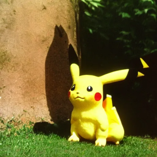 Image similar to The first pikachu found in nature, circa 1992, photograph