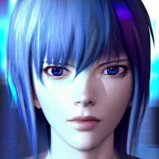 Image similar to « highly detailed, pretty ghost in the shell, photorealistic, enreal engine 5 »