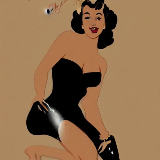 Image similar to a pinup in the style of olivia de berardinis.