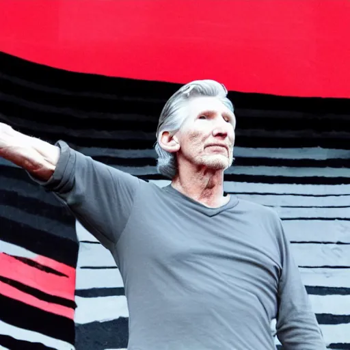 Prompt: roger waters sieg heil to xi jinping