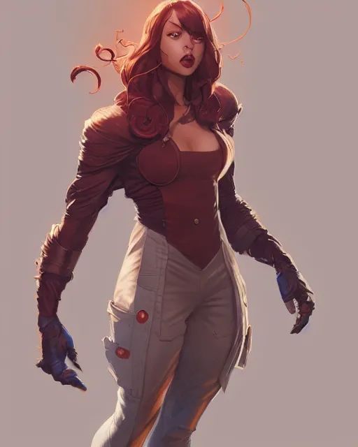 Image similar to character concept art of a random character from marvel | | distinct - fine, key visual, realistic shaded perfect face, fine details by stanley artgerm lau, wlop, rossdraws, james jean, andrei riabovitchev, marc simonetti, sakimichan, and jakub rebelka, trending on artstation