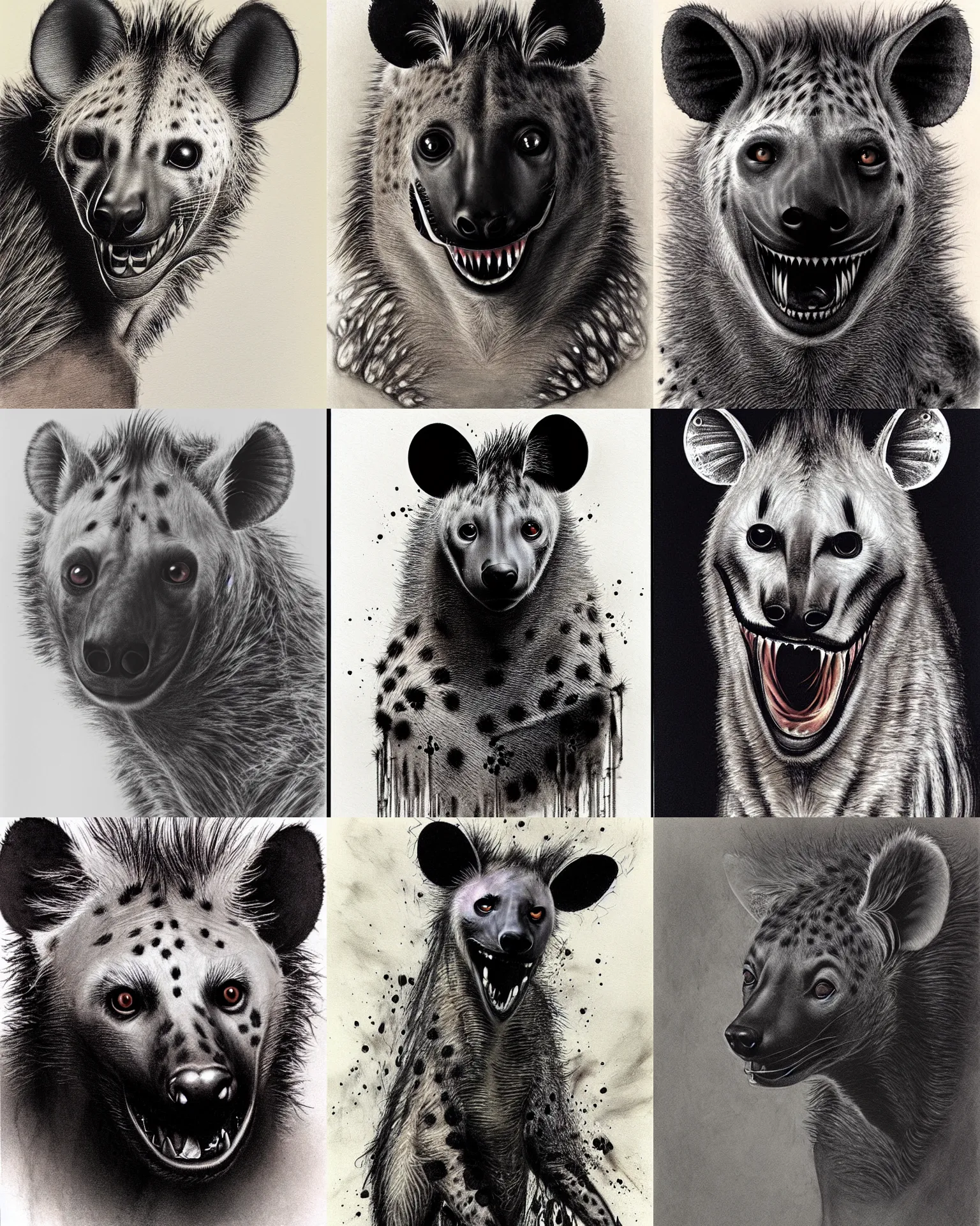 Prompt: hyena fursona by stephen gammell