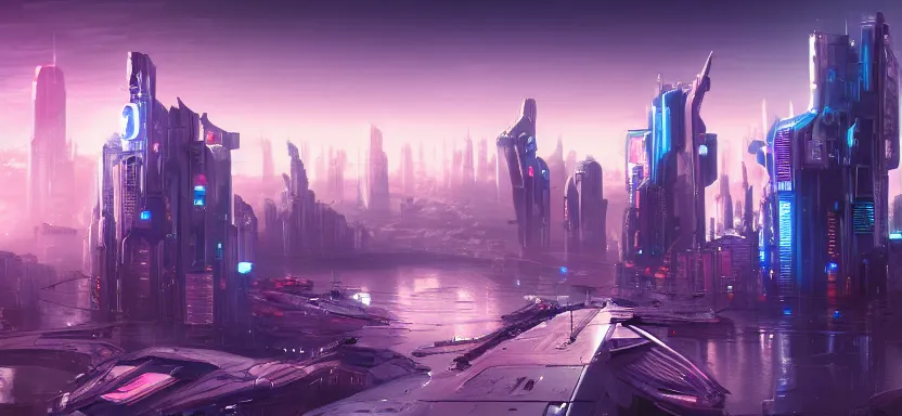 Image similar to a futuristic city in space, cyberpunk, by juan ortiz 8k,