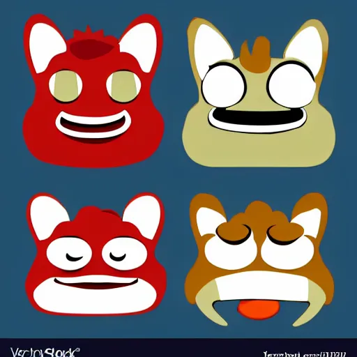 Image similar to face icon vector minimalist the ren & stimpy show tomine, adrian