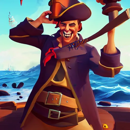 Image similar to painting jack the pirate on sea of thieves game avatar hero smooth face median photoshop filter cutout vector behance hd by jesper ejsing, by rhads, makoto shinkai and lois van baarle, ilya kuvshinov, rossdraws, illustration, art by ilya kuvshinov and gustav klimt