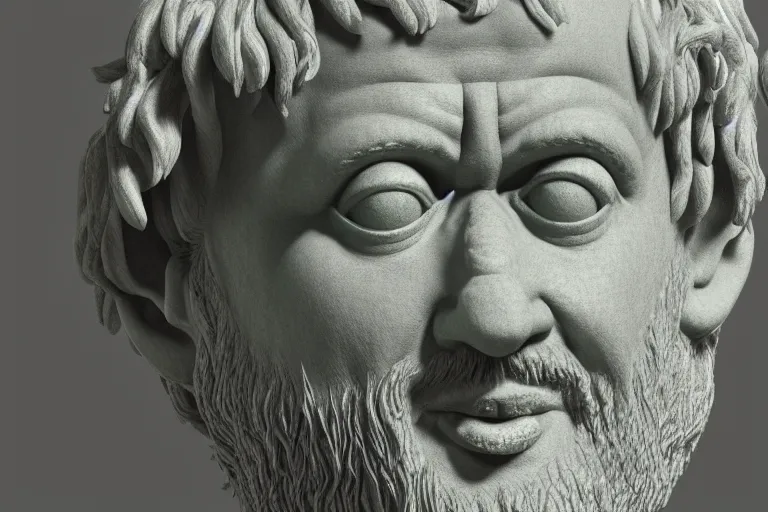 Prompt: Aristotle by Lynda Benglis, octane render, transparent, 4k, 8k