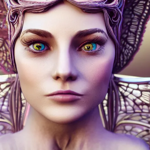 Image similar to the fairy queen, 4 k, intricate detailed, jaw dropping, gorgeous, surreal, octane render