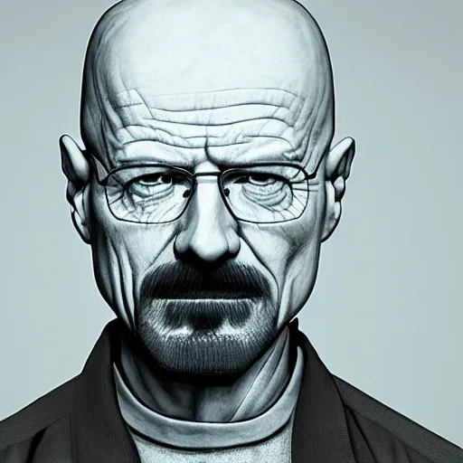 Image similar to walter white fully body in a jar realistic photo