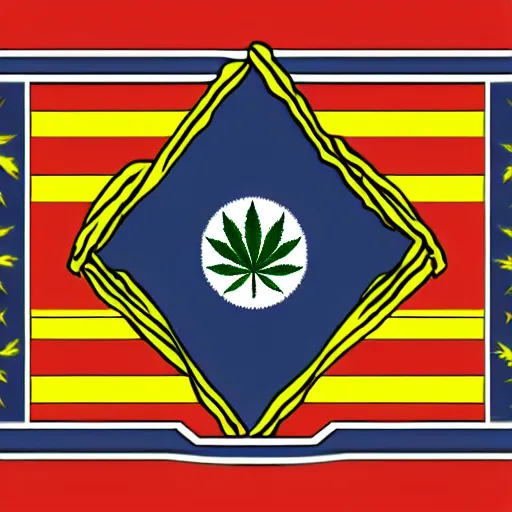 Prompt: Colorado flag, marijuana themed