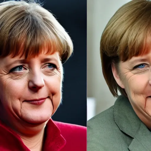 Image similar to nathan fillion and angela merkel in love