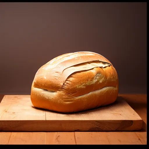 Prompt: matt berry disguised as a loaf of bread, photo realistic, 4 k