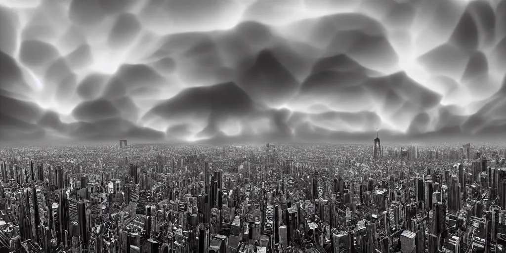 Prompt: desolate metropolis, mammatus clouds, award winning, trending on artstation, digital art. highly detailed 8 k. intricate. lifelike. soft light. nikon d 8 5 0.