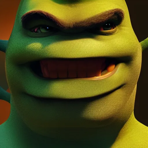 Image similar to Shrek but he looks like a nerd, hyperdetailed, artstation, cgsociety, 8k