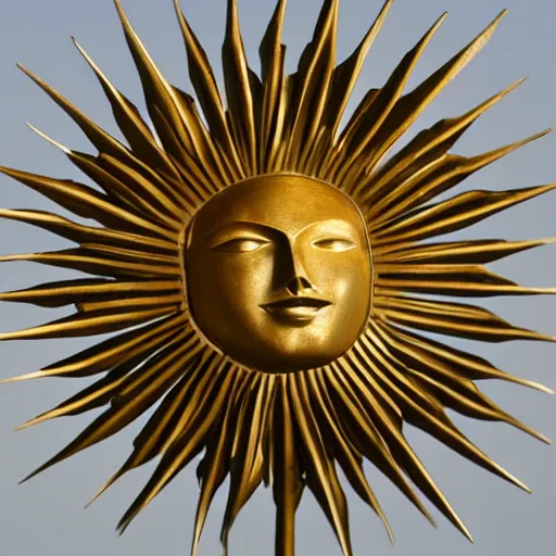 Prompt: art deco sculpture of the sun