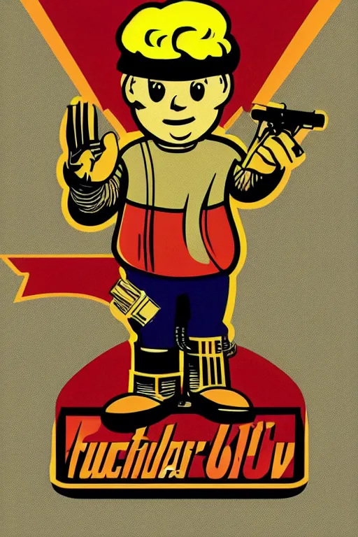 Image similar to fallout 7 6 retro futurist illustration art by butcher billy, sticker, colorful, illustration, highly detailed, simple, smooth and clean vector curves, no jagged lines, vector art, smooth andy warhol style