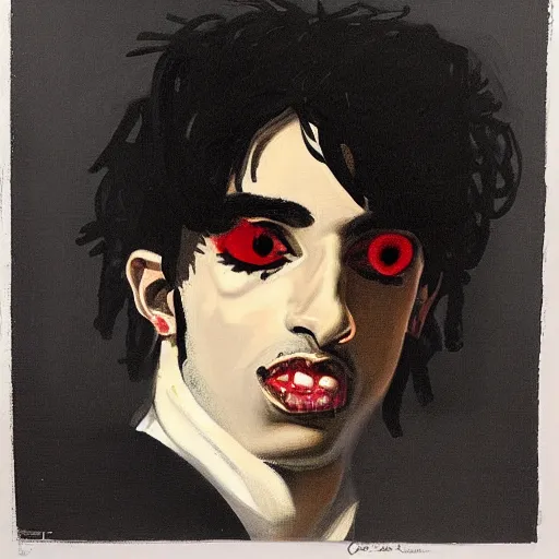 Image similar to a portrait of Playboi Carti in the style of Francisco Goya, dark, creepy, high contrast, nihilistic