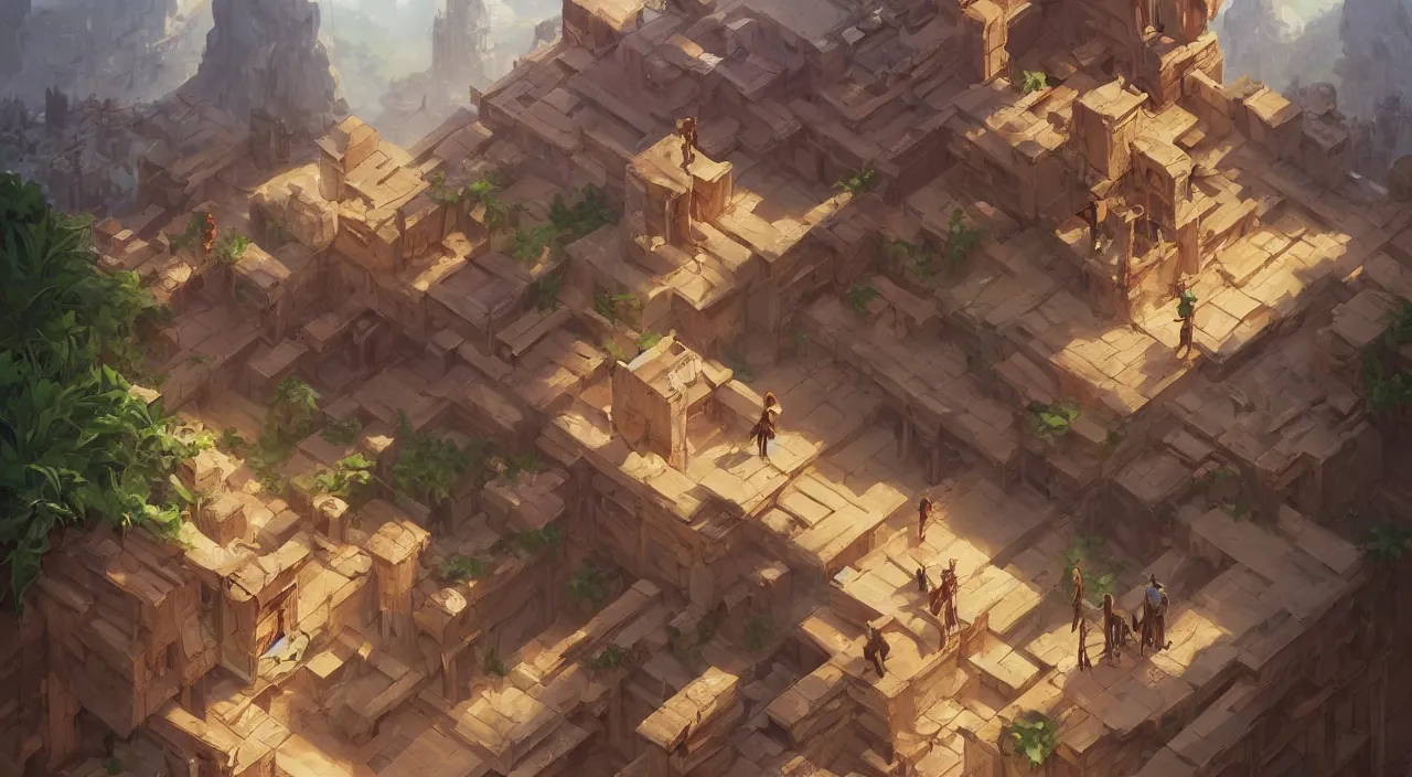 Image similar to wood wall fortress arabian marketplace fabric greeble block jungle dirt ground global illumination ray tracing hdr official fanart behance hd artstation by jesper ejsing, by rhads, makoto shinkai and lois van baarle, ilya kuvshinov, rossdraws