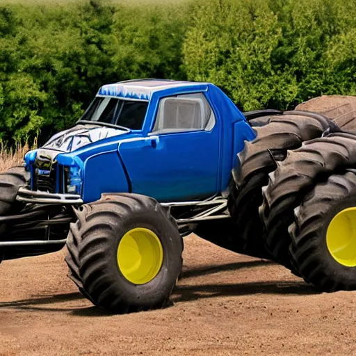 Prompt: amish buggy monster truck