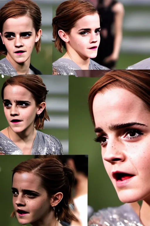 Image similar to emma watson as succbus, hyper realistic