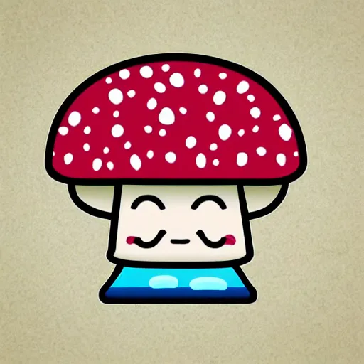 Image similar to cute mushroom character sticker