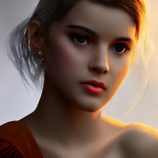 Image similar to beautiful girl portrait from 1950, character concept style trending on artstation concept art detailed octane render cinematic photo-realistic 8k high detailed