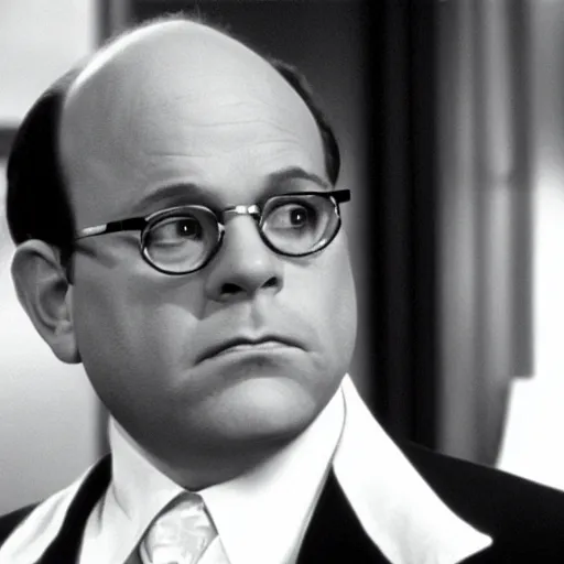 Prompt: George Costanza from Seinfeld in a Noir Film