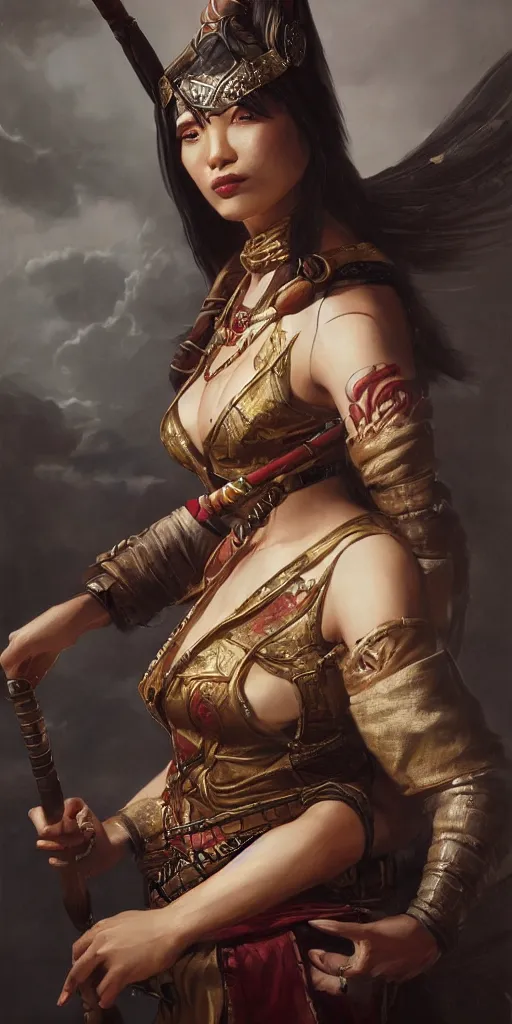 Image similar to the portrait of akali from league of legends in intricate dress by roberto ferri, fantasy, witcher, very detailed oil painting, masterpiece, 8 k