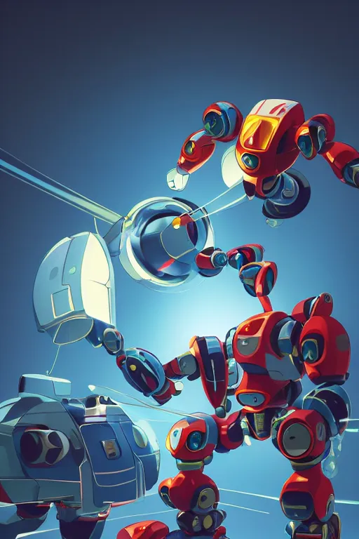 Image similar to metabots medabots medarotto medarot robot minimalist comics, behance hd by jesper ejsing, by rhads, makoto shinkai and lois van baarle, ilya kuvshinov, rossdraws global illumination ray tracing hdr radiating a glowing aura