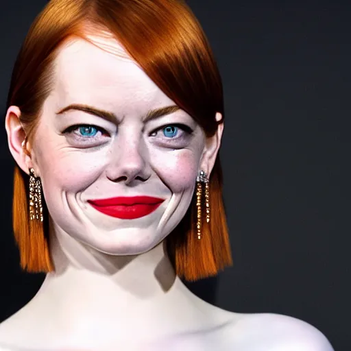 Prompt: emma stone is gollum, emma stone is smeagol, no hair, 8k detail, hyper realistic, cinematic photo