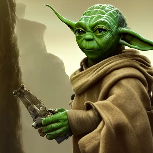 Image similar to Hugo Weaving as Yoda, hyperdetailed, artstation, cgsociety, 8k