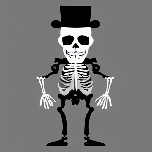 a cool skeleton wearing sunglasses and a top hat | Stable Diffusion ...