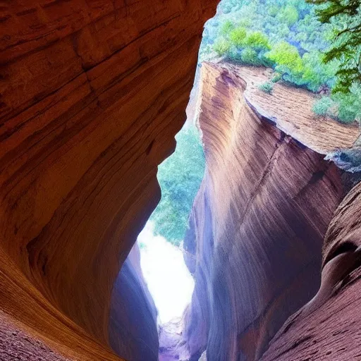 Prompt: a canyon that doesn't have a floor to it. dream like.