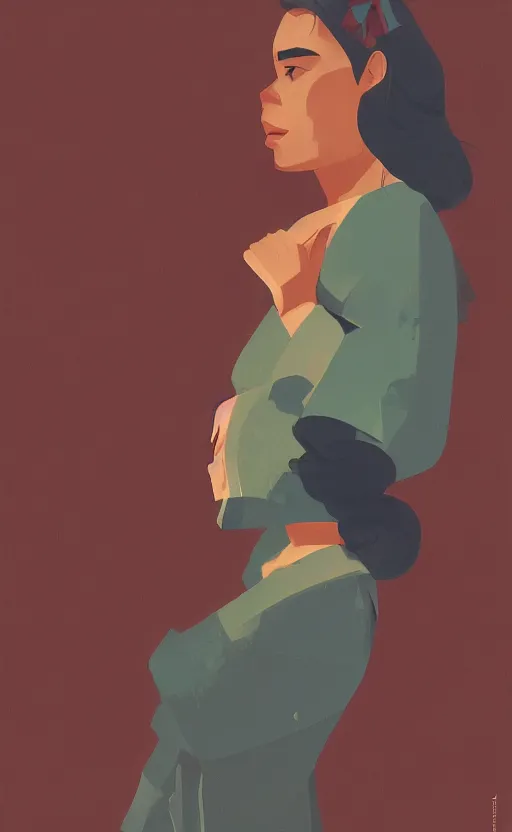 Prompt: a front view portrait of a hispanic graduate illustration by atey ghailan