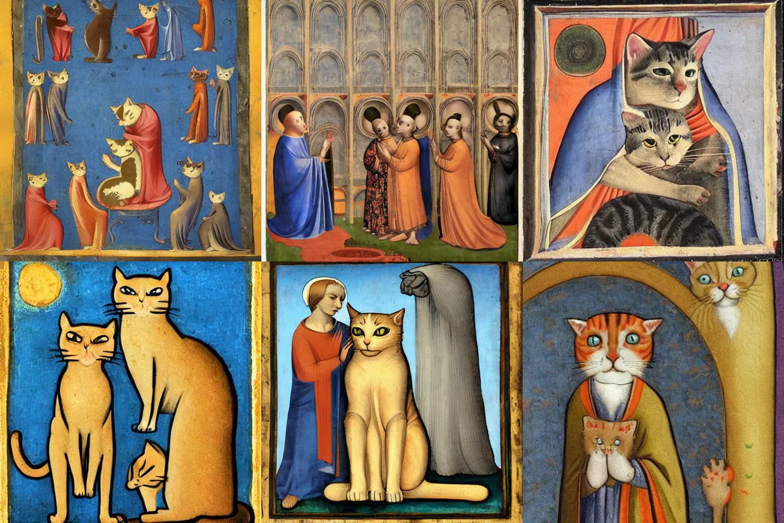 Prompt: cats in the style of Giotto