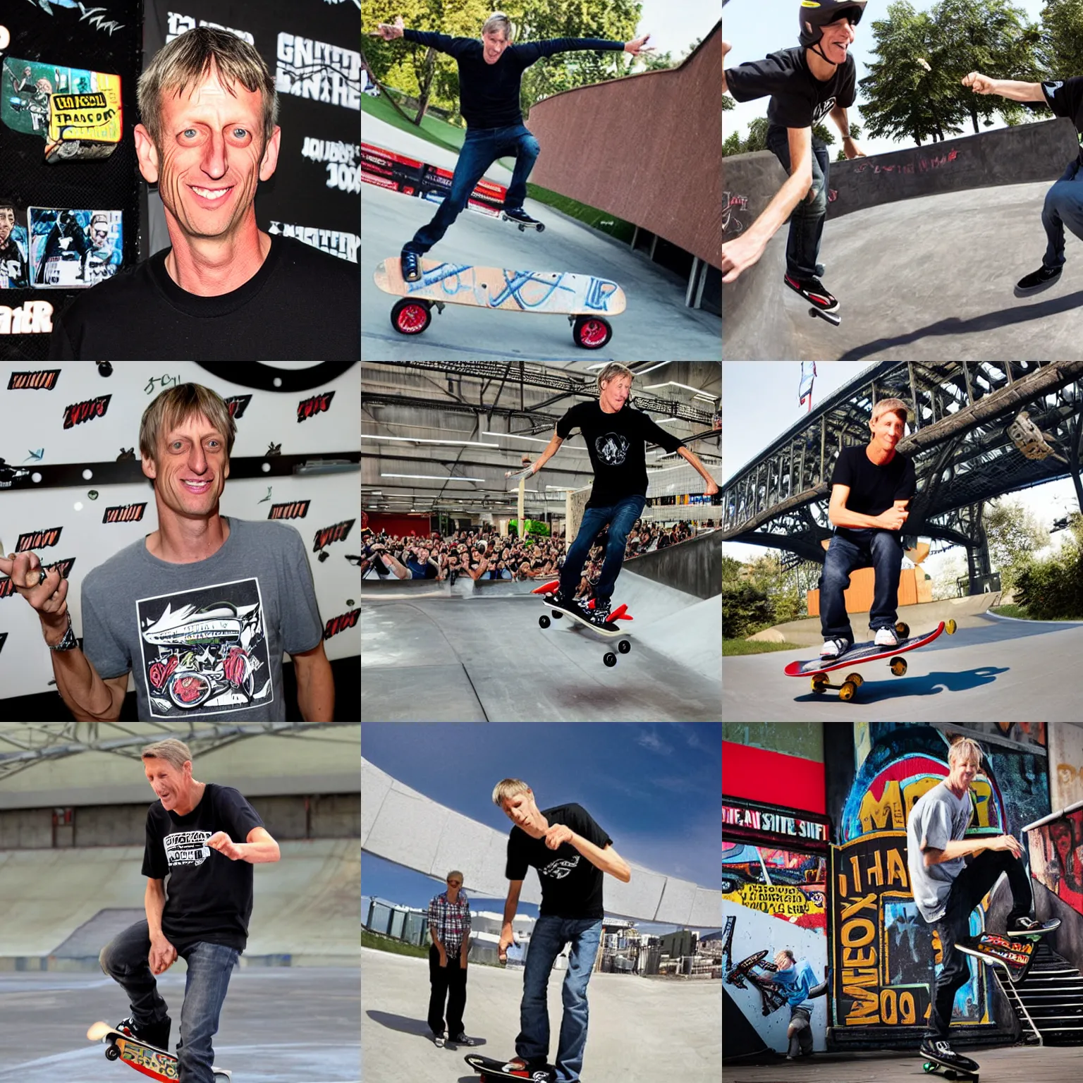 Prompt: tony hawk proposes