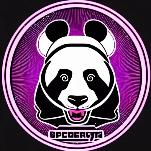 Prompt: in the style of max prentis and deathburger and laurie greasley a vector e-sports sticker logo of a panda, highly detailed, colourful, 8k wallpaper