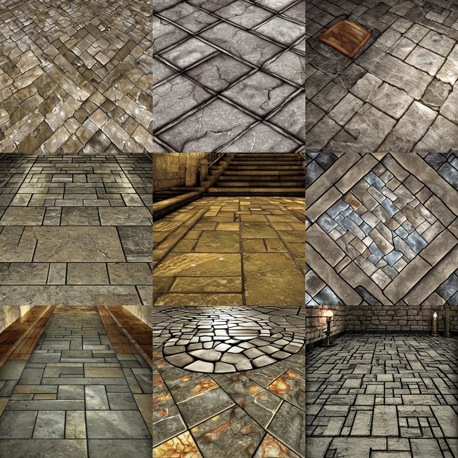 Prompt: markered floor trap, stone floor, dnd fantasy digital art, high detail, realistic