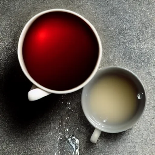 Image similar to Wish horse stable teabag in a tcup. Great value stable shaped cherry flavoured teabags. Great for horse lovers. Photograph of a teabag brewing in water, dslr, hd, award winning shot.