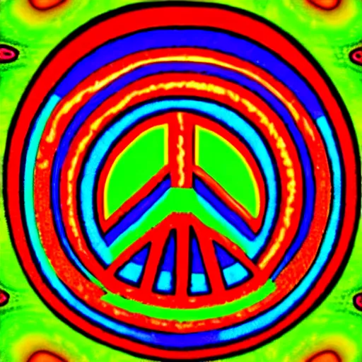 Image similar to psychedelic peace sign