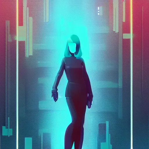 Image similar to portrait beautiful sci - fi girl, blade runner 2 0 4 9, futuristic metropolis, digital art, pop art by hsiao - ron cheng