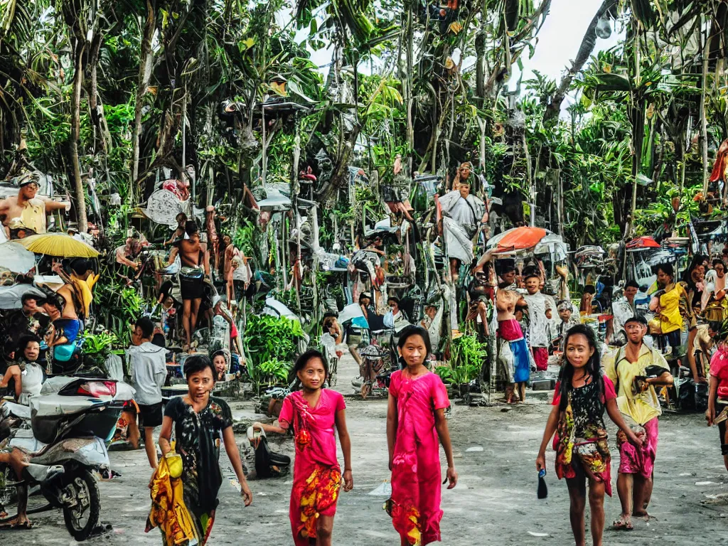 Image similar to a photo of futuristic bali island in the year 2 0 5 0, perfect faces, 5 0 mm, award winning photography