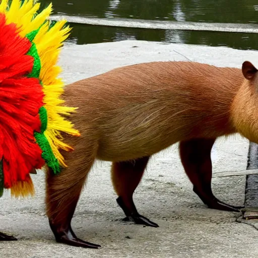 Prompt: capybara in the brazilian carnival