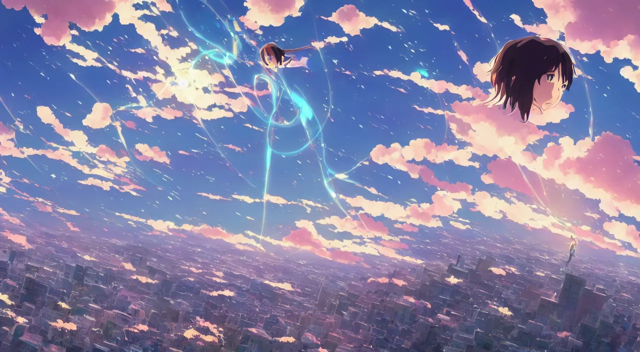 Prompt: a beautiful screenshot from the mystical and nostalgic anime by Hayao Miyazaki and Makoto Shinkai called My Grandfather, in the anime film Kimi no na wa, trending on pixiv