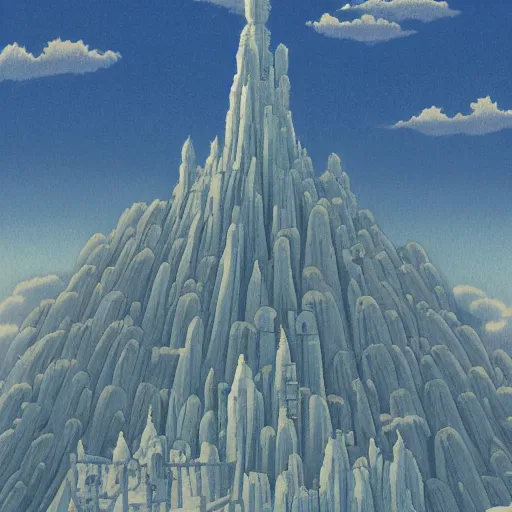 Prompt: studio ghibli cloud cathedral by hayao miyazaki