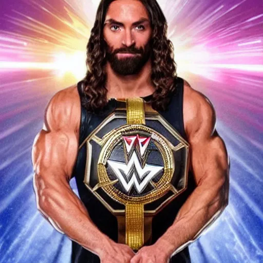 Image similar to Jesus Christ as WWE Champion