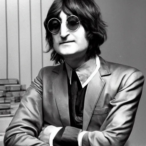 Image similar to dr. eggman, john lennon, 1 9 6 8, dr. robotnik