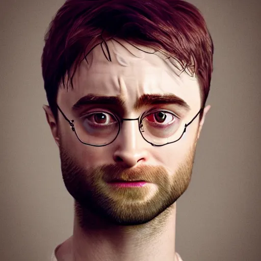 Image similar to hyperrealistic film still of daniel radcliffe fused with an radish!!! stunning 3 d render, inspired by istvan sandorfi & greg rutkowski & unreal engine, perfect symmetry, dim volumetric cinematic lighting, 8 k octane comprehensive render, extremely hyper - detailed, incredibly lifelike attributes, intricate, real flesh texture, masterpiece, artstation, stunning,